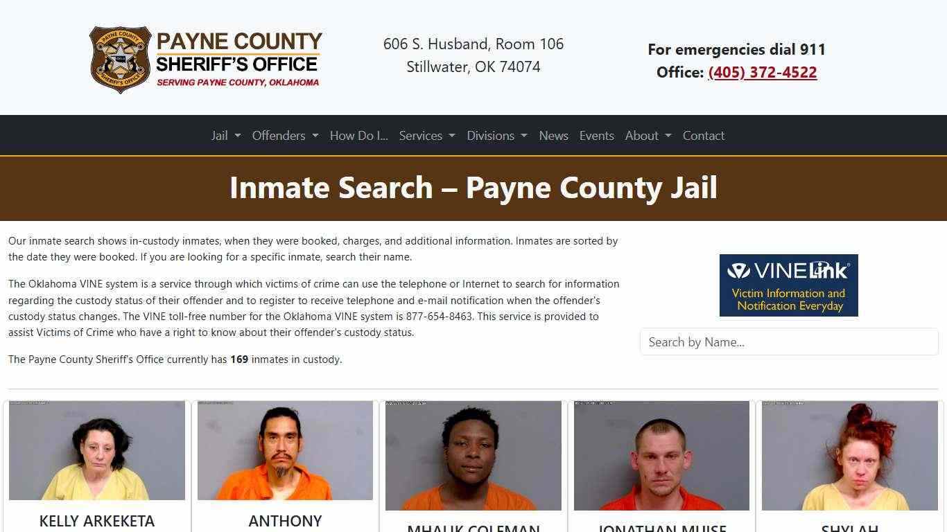 Inmate Search | County Sheriff's Office
